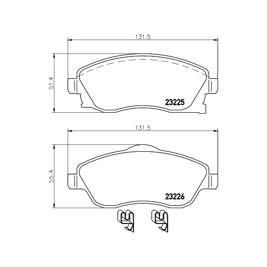 8DB 355 018-511 - Piduriklotsi komplekt,ketaspidur 