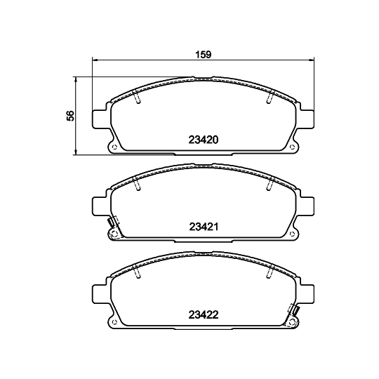 8DB 355 009-661 - Brake Pad Set, disc brake 