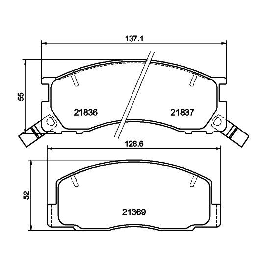 8DB 355 006-451 - Brake Pad Set, disc brake 