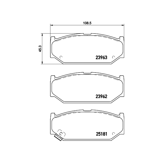 8DB 355 015-751 - Brake Pad Set, disc brake 