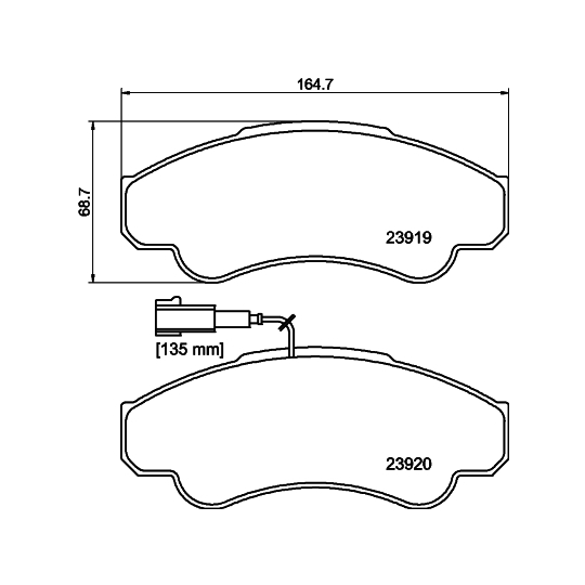 8DB 355 010-401 - Brake Pad Set, disc brake 