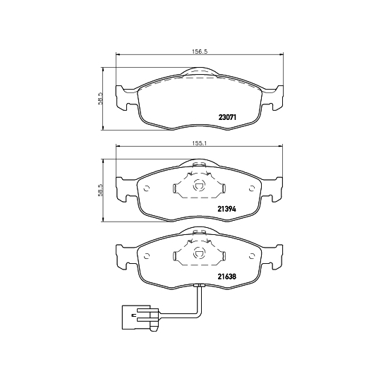 8DB 355 007-751 - Brake Pad Set, disc brake 