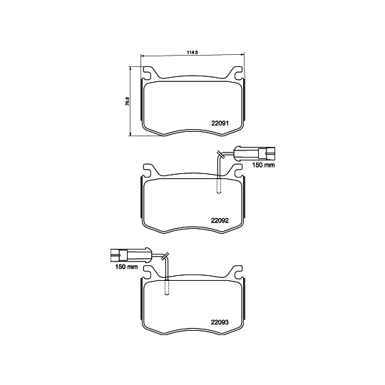 8DB 355 039-051 - Brake Pad Set, disc brake 