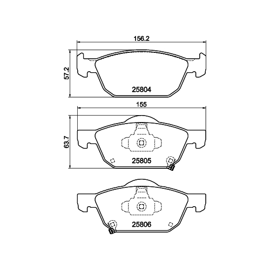 8DB 355 021-431 - Brake Pad Set, disc brake 