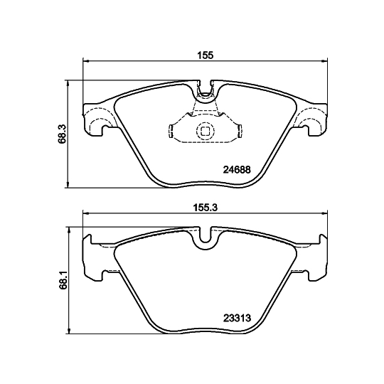 8DB 355 015-261 - Piduriklotsi komplekt,ketaspidur 