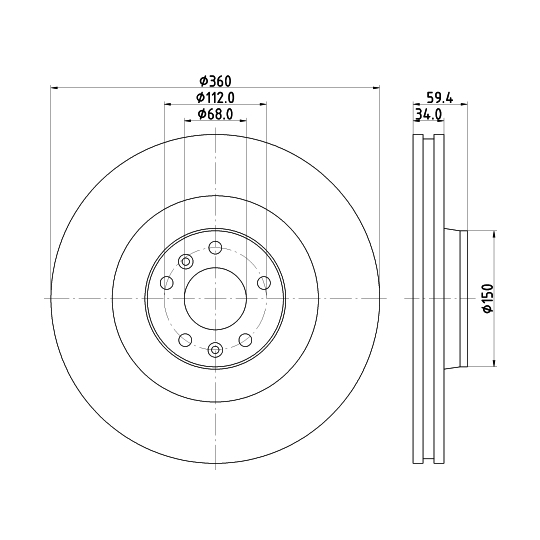 8DD 355 128-091 - Brake Disc 