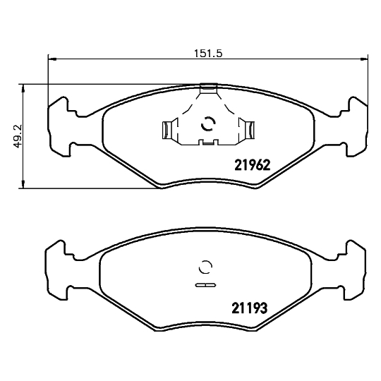 8DB 355 011-031 - Brake Pad Set, disc brake 