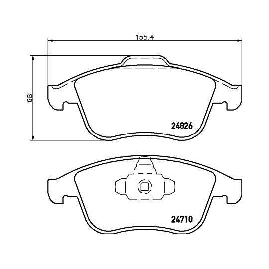 8DB 355 015-041 - Piduriklotsi komplekt,ketaspidur 