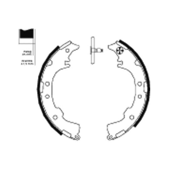 8DB 355 000-251 - Brake Shoe Set 