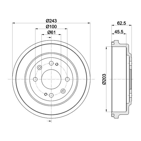 8DT 355 300-231 - Brake Drum 