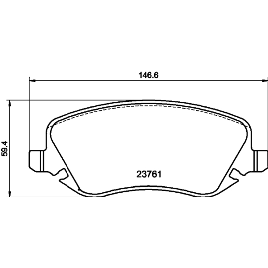 8DB 355 018-761 - Brake Pad Set, disc brake 