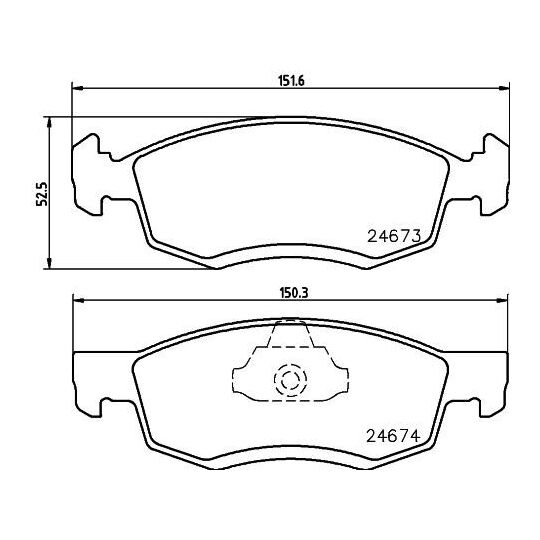 8DB 355 013-951 - Brake Pad Set, disc brake 