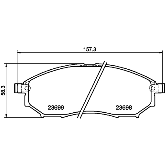 8DB 355 021-101 - Piduriklotsi komplekt,ketaspidur 