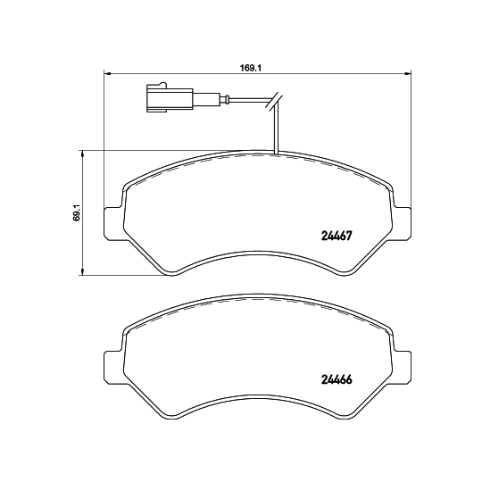 8DB 355 019-901 - Brake Pad Set, disc brake 