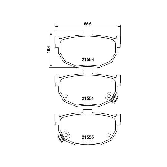 8DB 355 006-411 - Brake Pad Set, disc brake 