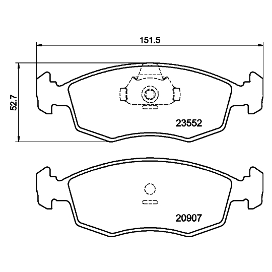 8DB 355 009-131 - Brake Pad Set, disc brake 