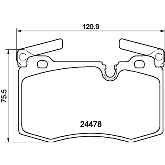 8DB 355 014-111 - Brake Pad Set, disc brake 