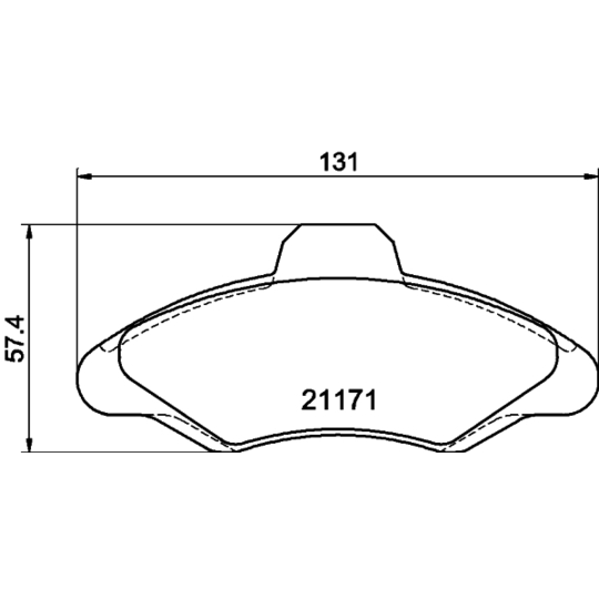 8DB 355 019-041 - Brake Pad Set, disc brake 