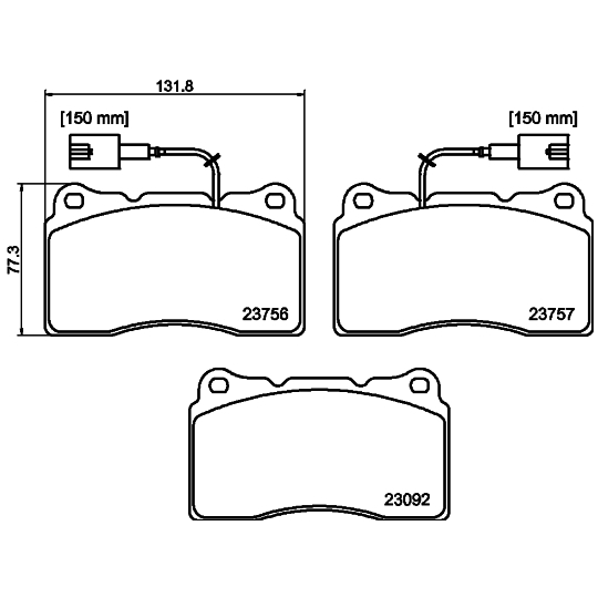 8DB 355 021-151 - Brake Pad Set, disc brake 