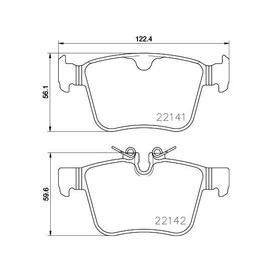 8DB 355 023-361 - Brake Pad Set, disc brake 