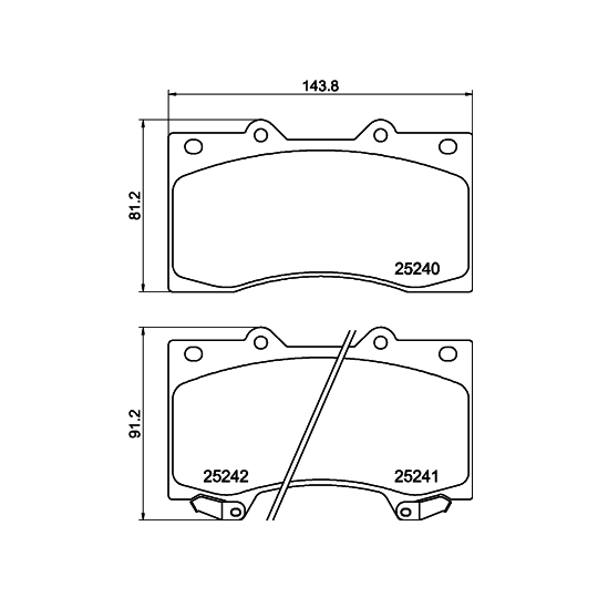 8DB 355 019-531 - Brake Pad Set, disc brake 