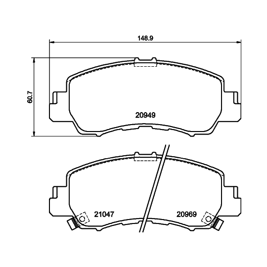 8DB 355 040-521 - Brake Pad Set, disc brake 