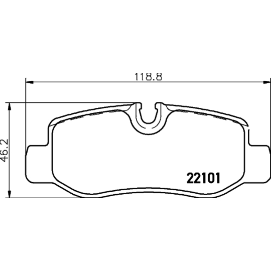 8DB 355 021-761 - Piduriklotsi komplekt,ketaspidur 