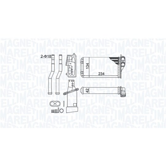 350218466000 - Heat Exchanger, interior heating 