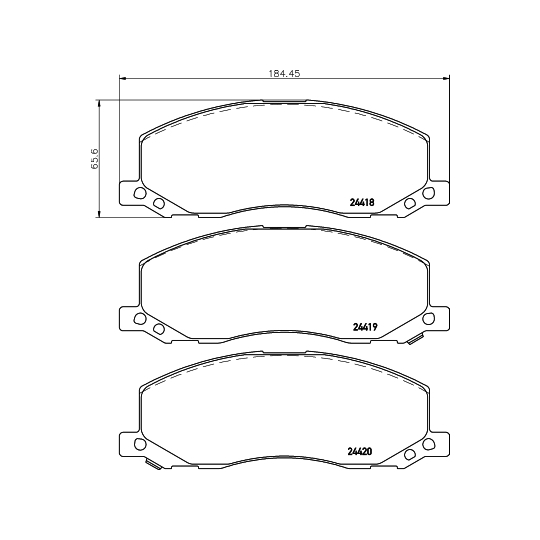 8DB 355 013-061 - Brake Pad Set, disc brake 