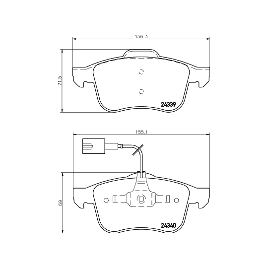 8DB 355 006-901 - Brake Pad Set, disc brake 