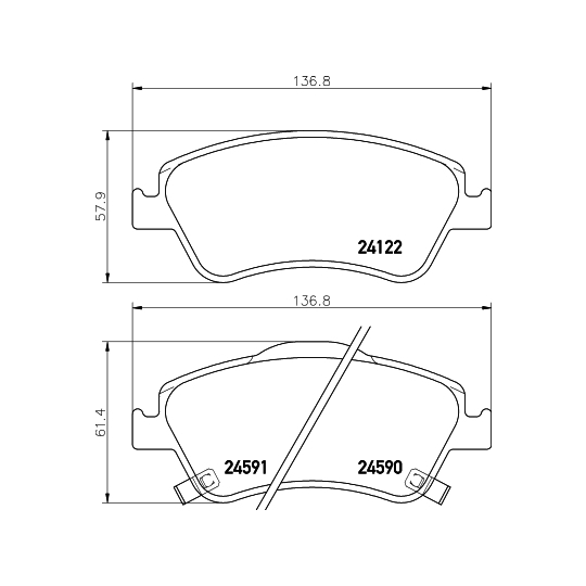 8DB 355 013-561 - Brake Pad Set, disc brake 