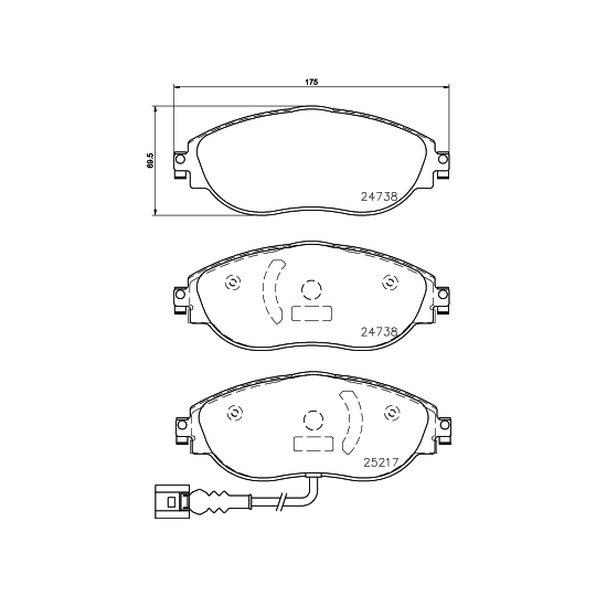 8DB 355 015-921 - Brake Pad Set, disc brake 