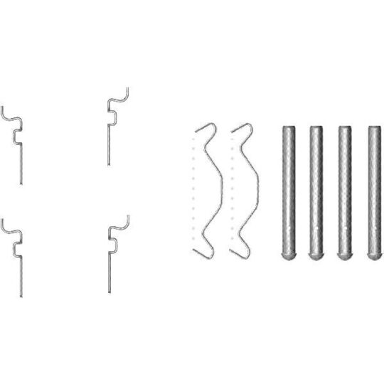 8DZ 355 203-221 - Lisakomplekt, ketaspiduriklotsid 