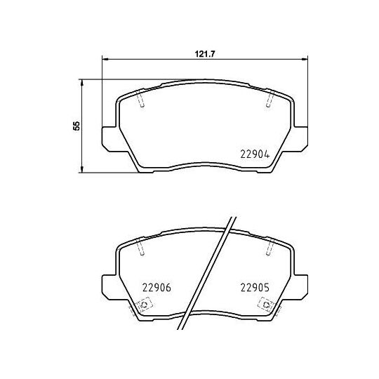 8DB 355 039-491 - Brake Pad Set, disc brake 