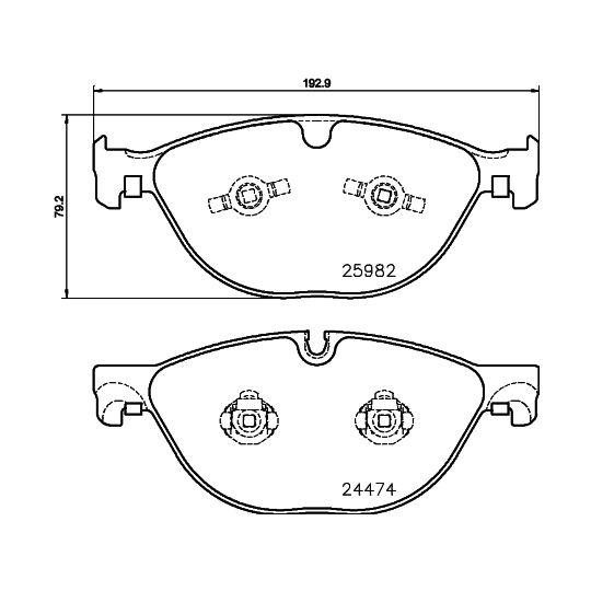 8DB 355 021-381 - Brake Pad Set, disc brake 