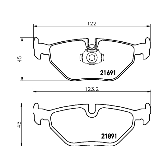 8DB 355 007-981 - Brake Pad Set, disc brake 