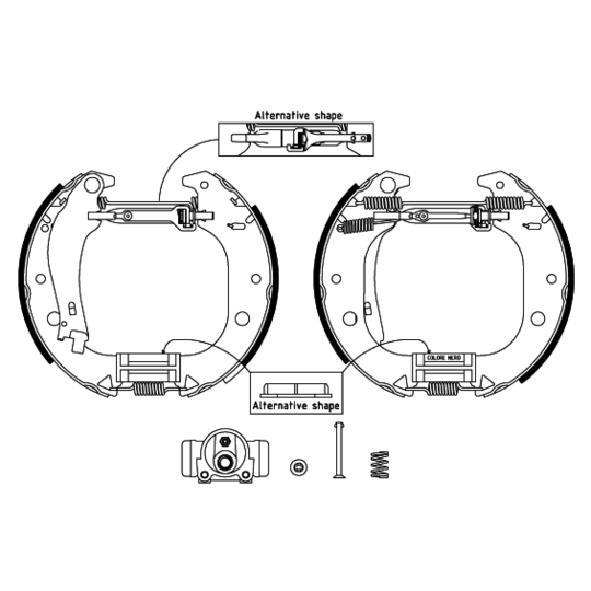 8DB 355 004-851 - Brake Shoe Set 