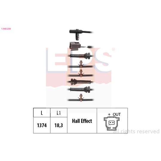 1.960.238 - Sensor, wheel speed 