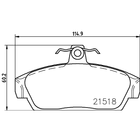 8DB 355 018-081 - Piduriklotsi komplekt,ketaspidur 