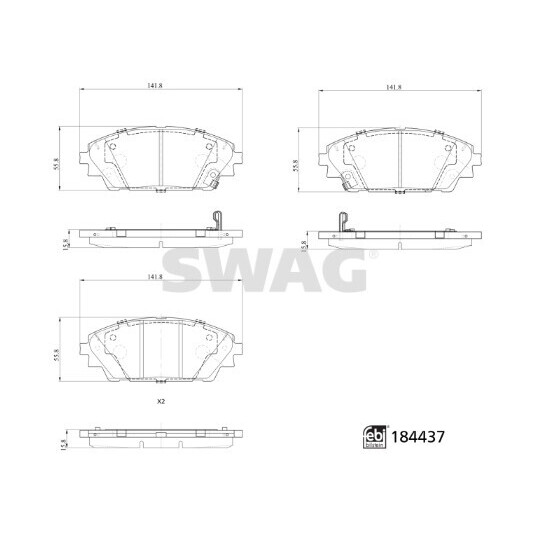 33 10 9371 - Brake Pad Set, disc brake 