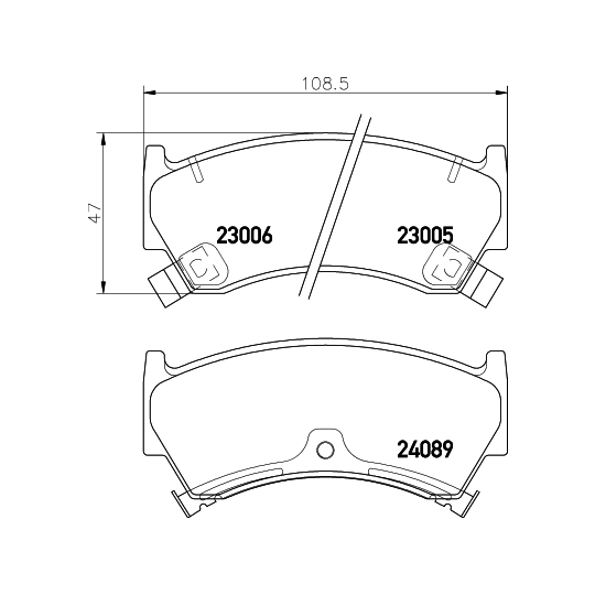 8DB 355 009-821 - Brake Pad Set, disc brake 