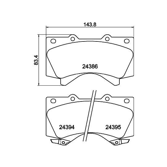 8DB 355 013-151 - Brake Pad Set, disc brake 