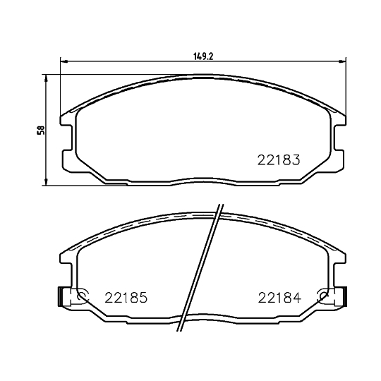 8DB 355 023-281 - Brake Pad Set, disc brake 