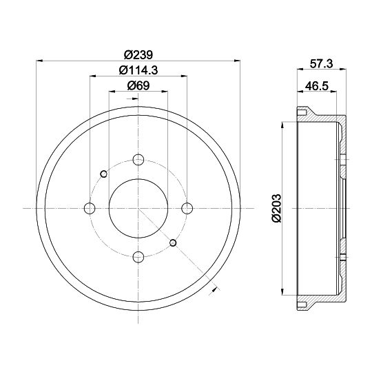 8DT 355 303-041 - Brake Drum 