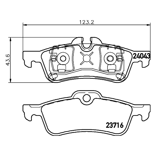 8DB 355 011-351 - Brake Pad Set, disc brake 