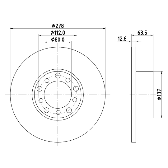 8DD 355 100-071 - Bromsskiva 