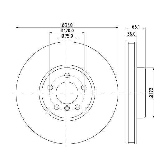 8DD 355 119-261 - Bromsskiva 