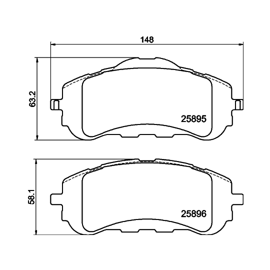 8DB 355 021-321 - Brake Pad Set, disc brake 