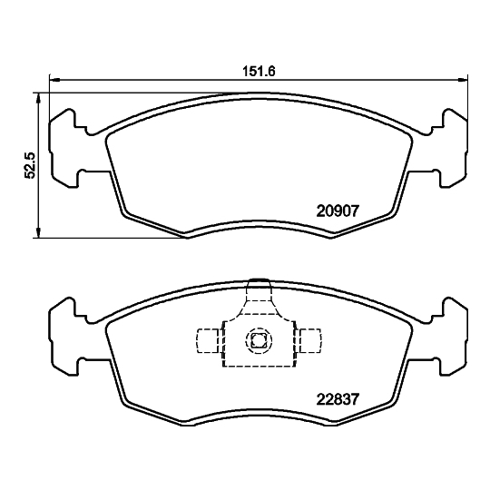 8DB 355 039-311 - Brake Pad Set, disc brake 