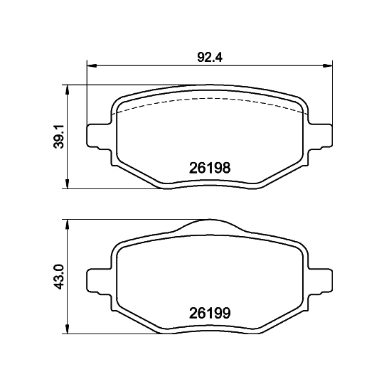 8DB 355 040-971 - Piduriklotsi komplekt,ketaspidur 